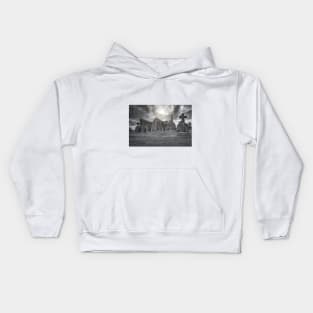 Clonmacnoise monastery ruins on the Shannon in Ireland Kids Hoodie